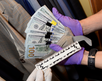 cash found in huizar suit